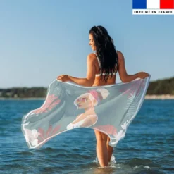Coupon paréo motif tropicale girl