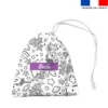 coupon - Patron imprimé pour jeu de puzzle 2 en 1 motif licorne et licorne toboggan - Création Stillistic - Velours blanc cassé 294 gr/m² -