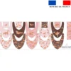 Coupon éponge bavoirs bandana motif folk fox