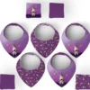 Coupon éponge bavoirs bandana motif licorne - Création Stillistic