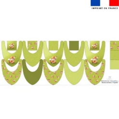 Coupon éponge bavoirs bandana motif bébé renard - Création Stillistic