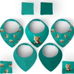 Coupon éponge bavoirs bandana motif bébé guépard - Création Stillistic