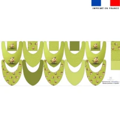 Coupon éponge bavoirs bandana motif bébé singe - Création Stillistic
