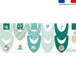 Coupon éponge bavoirs bandana motif jungle friends