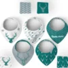 Coupon éponge bavoirs bandana motif cerf