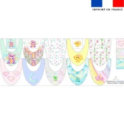 Coupon éponge bavoirs bandana motif bébé dragon