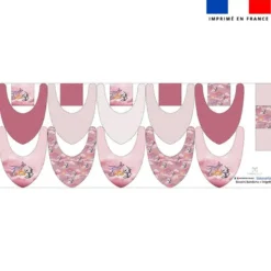 Coupon éponge bavoirs bandana motif tigre blanc - Création Stillistic