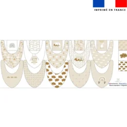 Coupon éponge bavoirs bandana motif lapin dans les nuages