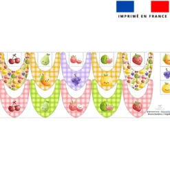 Coupon éponge bavoirs bandana motif fruits kawaï