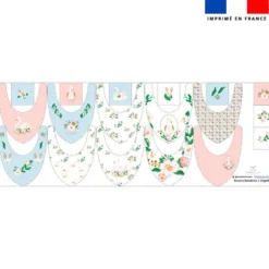 Coupon éponge bavoirs bandana motif cygne
