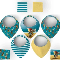 Coupon éponge bavoirs bandana motif lion pirate - Création Stillistic