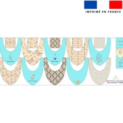Coupon éponge bavoirs bandana motif boho indien
