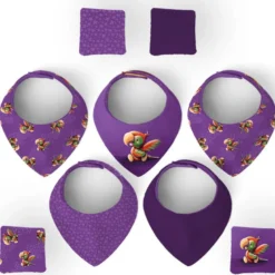 Coupon éponge bavoirs bandana motif bébé perroquet - Création Stillistic