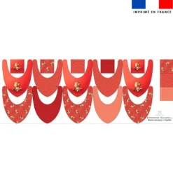 Coupon éponge bavoirs bandana motif bébé castor - Création Stillistic