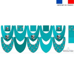 Coupon éponge bavoirs bandana motif bébé rhino - Création Stillistic