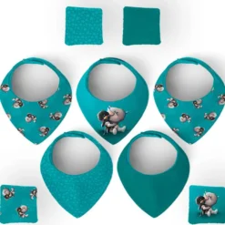 Coupon éponge bavoirs bandana motif bébé rhino - Création Stillistic