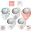 Coupon éponge bavoirs bandana motif flamant rose