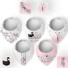 Coupon éponge bavoirs bandana motif ballet