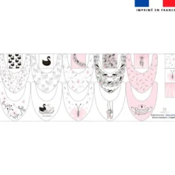 Coupon éponge bavoirs bandana motif ballet
