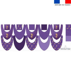 Coupon éponge bavoirs bandana motif bébé girafe - Création Stillistic