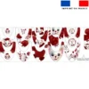 Coupon éponge bavoirs bandana motif souris aquarelle