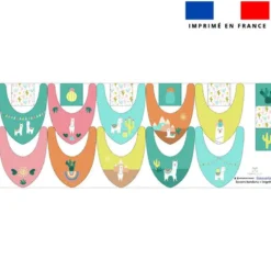 Coupon éponge bavoirs bandana motif lama