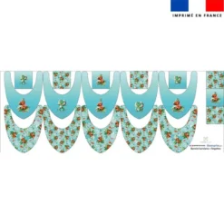 Coupon éponge bavoirs bandana motif capybara - Création Stillistic