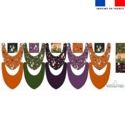 Coupon éponge bavoirs bandana motif fantômes - Création Stillistic