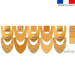 Coupon éponge bavoirs bandana motif bébé éléphant - Création Stillistic