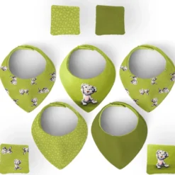 Coupon éponge bavoirs bandana motif bébé dalmatien - Création Stillistic