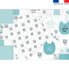 Coupon éponge kit puériculture lion baby bleu et gris