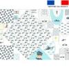 Coupon éponge kit puériculture policier aquarelle