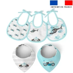 Coupon éponge kit puériculture policier aquarelle