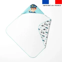 Coupon éponge kit puériculture policier aquarelle