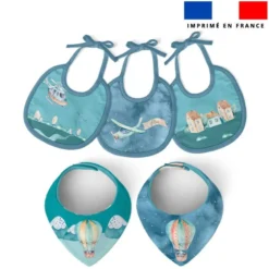 Coupon éponge kit puériculture montgolfière aquarelle