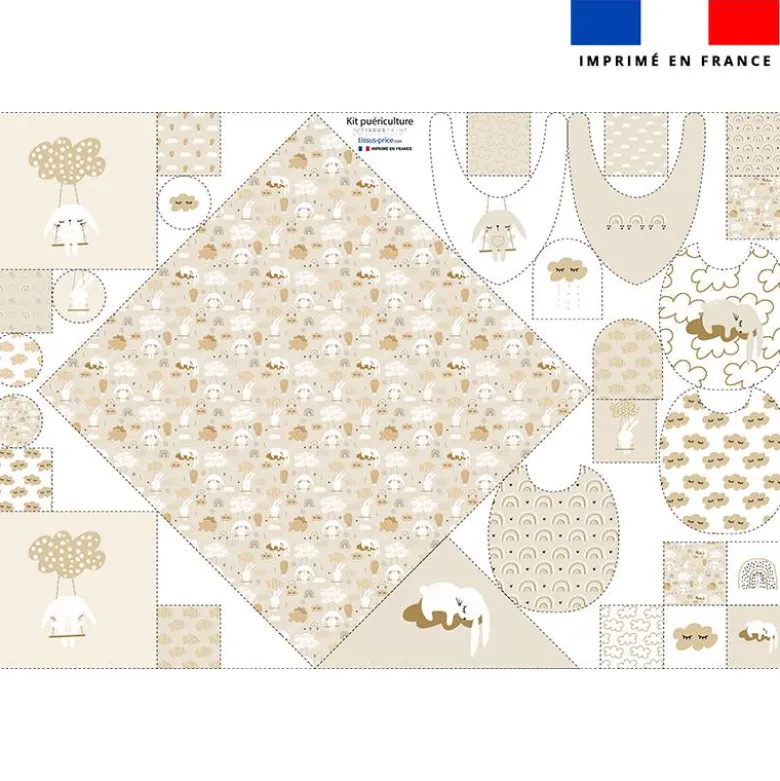 Coupon éponge kit puériculture lapin dans les nuages