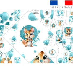 Coupon éponge kit puériculture écureuil aquarelle