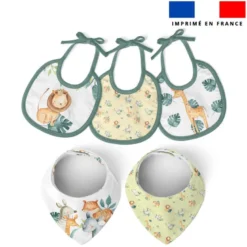 Coupon éponge kit puériculture safari animaux aquarelle
