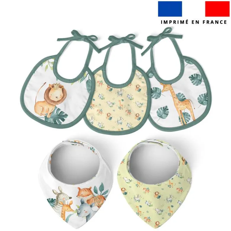 Coupon éponge kit puériculture safari animaux aquarelle