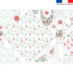 Coupon éponge kit puériculture flamant rose