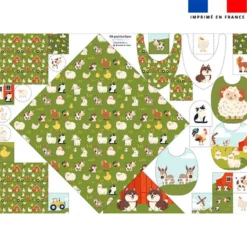 Coupon éponge kit puériculture animaux de la ferme