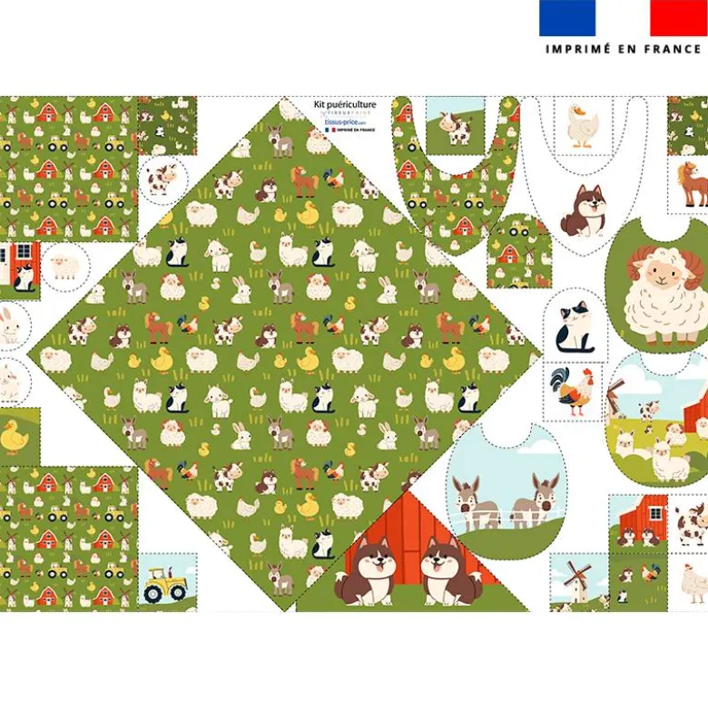 Coupon éponge kit puériculture animaux de la ferme