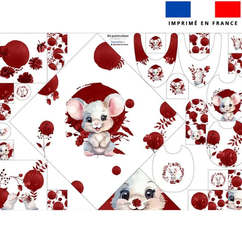 Coupon éponge kit puériculture souris aquarelle