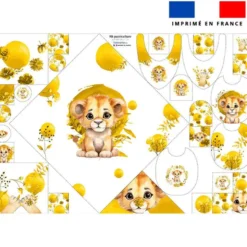 Coupon éponge kit puériculture lionceau aquarelle