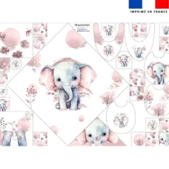 Coupon éponge kit puériculture éléphant aquarelle