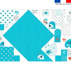 Coupon éponge kit puériculture éléphant bleu