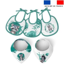 Coupon éponge kit puériculture raton laveur aquarelle