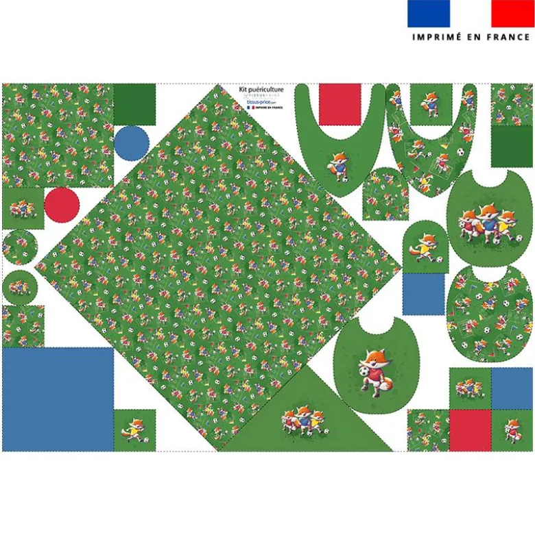 Coupon éponge kit puériculture motif renard foot - Création Stillistic