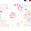 Coupon éponge kit puériculture sweet flamant rose