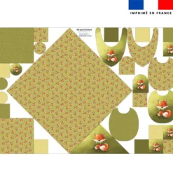 Coupon éponge kit puériculture motif renard noeud papillon - Création Stillistic